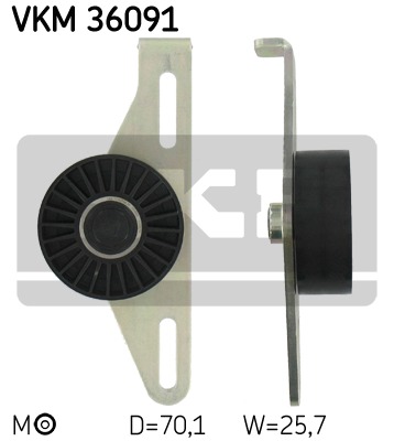 Napínacia kladka rebrovaného klinového remeňa SKF (VKM 36091)